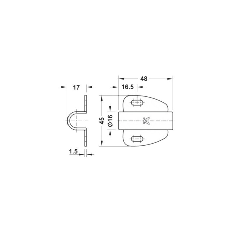 Boîtier interrupteur pour montage en applique LOOX - HAFELE