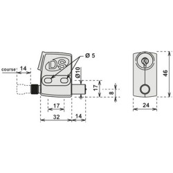 Verrou pour coulissant à clé SHESTIA DS2586 - CROISEE DS