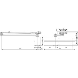 Bras à compas pour ferme-porte DC200 / DC300 - VACHETTE
