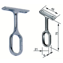 Piton ovale sur platine pour penderie - BILCOCQ-DUVAL