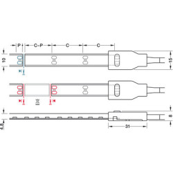 Bande 60 LED 8 mm Loox5 12V 4,8W 2062 - HAFELE