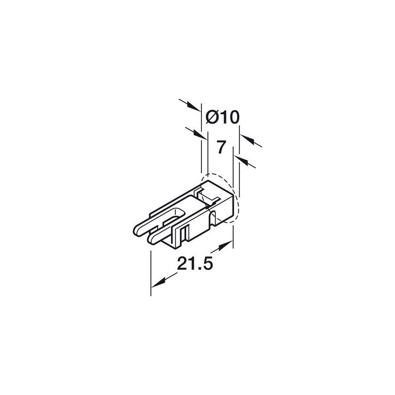Câble de connexion 3.5A pour bande LED LOOX5 12V 5 mm 2 pôles - HAFELE
