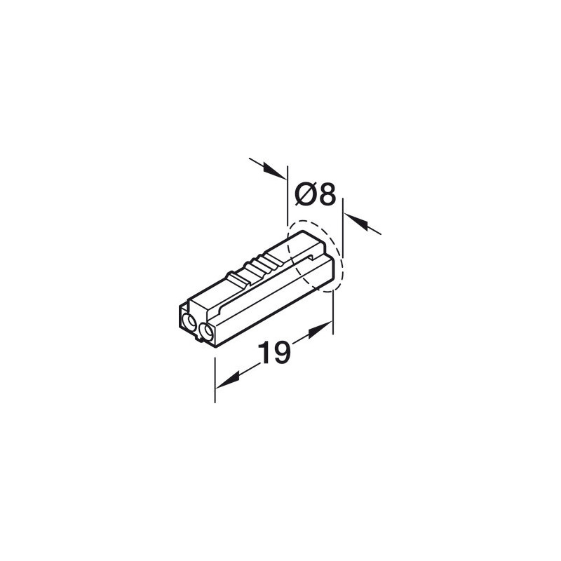 Câble d'alimentation pour bande LED LOOX5 12V 5 mm 2 pôles - HAFELE