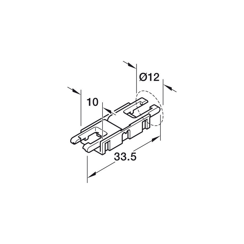 Clips d'assemblage pour bande LED LOOX5 (monochrome) - HAFELE