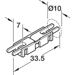 Clips d'assemblage pour bande LED LOOX5 (monochrome) - HAFELE
