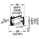 Profil à encastrer LG 3 ML 23x11 LOOX5 1106 - HAFELE