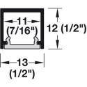 Profil à coller ou visser LG 3 ML 13x11 LOOX5 2102 - HAFELE