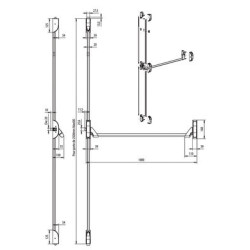 Serrure anti-panique barre 3 points 6830 PREMIUM - VACHETTE