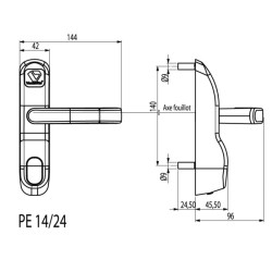 Module extérieur béquille seule PREMIUM PE14/24 - VACHETTE