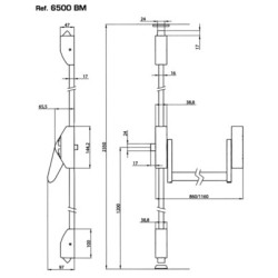 Serrure anti-panique barre 2 ou 3 points modulables push 6530 ALPHA - VACHETTE