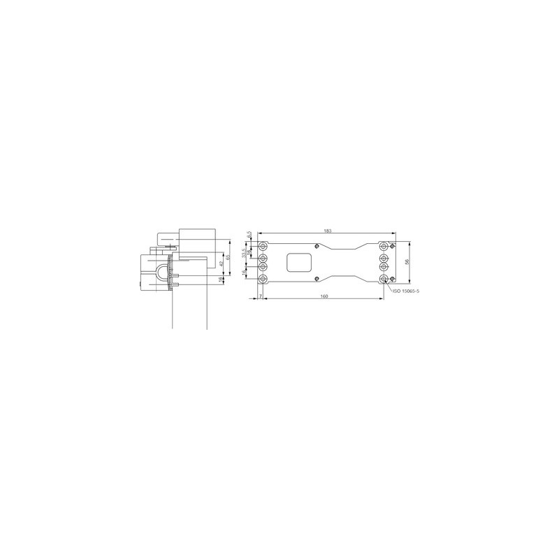 Plaque support de ferme-porte DC200/300/500/700 - VACHETTE