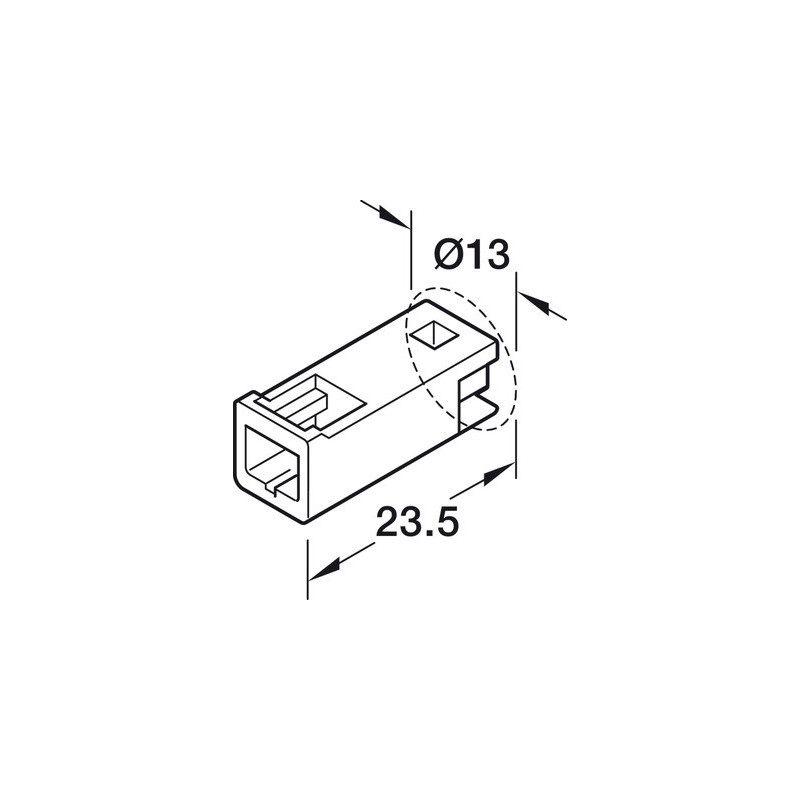 Rallonges d'alimentation pour LOOX5 12V 2 pôles - HAFELE