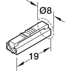 Rallonges d'alimentation pour LOOX5 12V 2 pôles - HAFELE