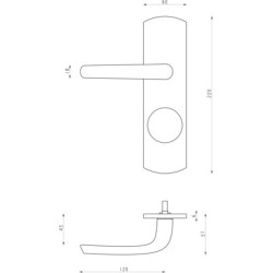 Ensemble sur plaque PMR 5000 APN1 argent - VACHETTE ASSA ABLOY