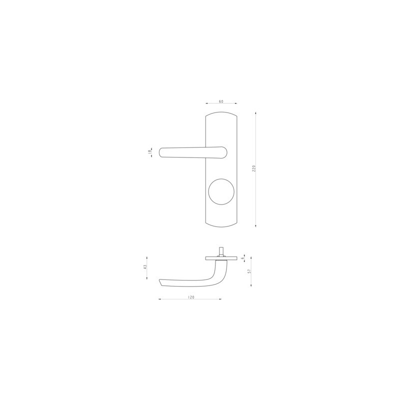 Ensemble sur plaque PMR 5000 APN1 argent - VACHETTE ASSA ABLOY