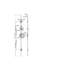 Serrure à encastrer 3 points A120 pêne dormant demi-tour clé i PMR A2P 5000XL - VACHETTE ASSA ABLOY