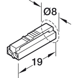 Câble d'alimentation pour bande LED LOOX5 12V 8 mm 2 pôles - HAFELE
