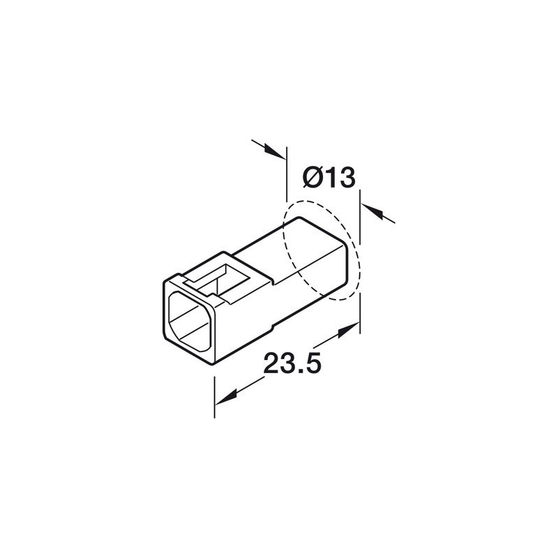 Rallonge d'alimentation pour LOOX5 12V 3 pôles - HAFELE