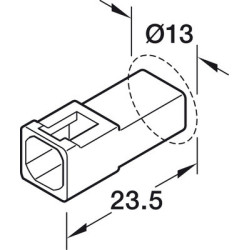 Rallonge d'alimentation pour LOOX5 12V 4 pôles - HAFELE