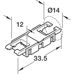 Clips d'assemblage pour bande LED LOOX5 (RVB) - HAFELE