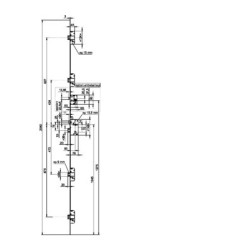 Serrure à encastrer 5 points axe 50 pêne dormant demi-tour clé i A2P 5090 SGN2 - VACHETTE ASSA ABLOY
