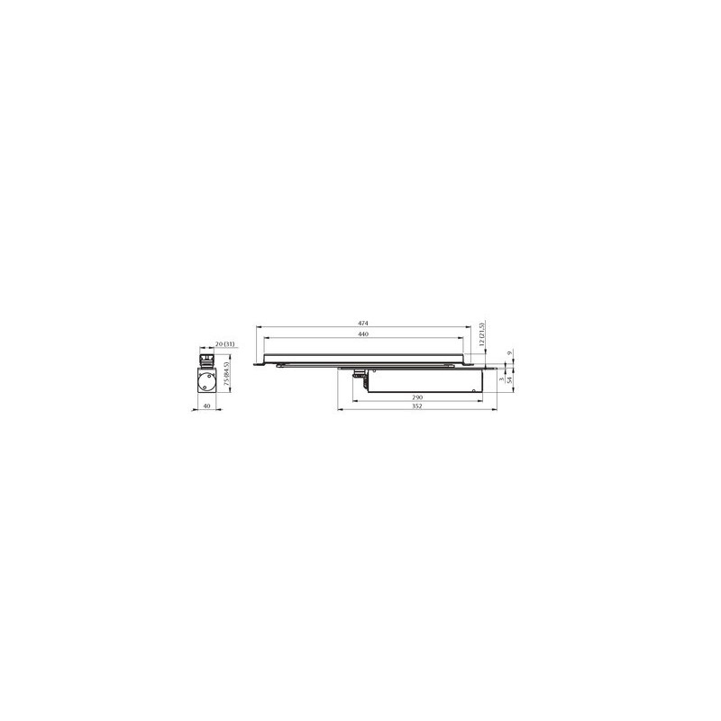Ferme-porte DC860 sans bras force 1 à 5 - VACHETTE