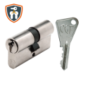 Cylindre européen double entrée V5 CGF s\'entrouvrant nickelé - VACHETTE