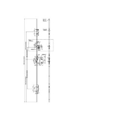 Serrure à encastrer 5 points pêne dormant demi-tour clé i A2P PMR 5900XL SGN2 - VACHETTE ASSA ABLOY