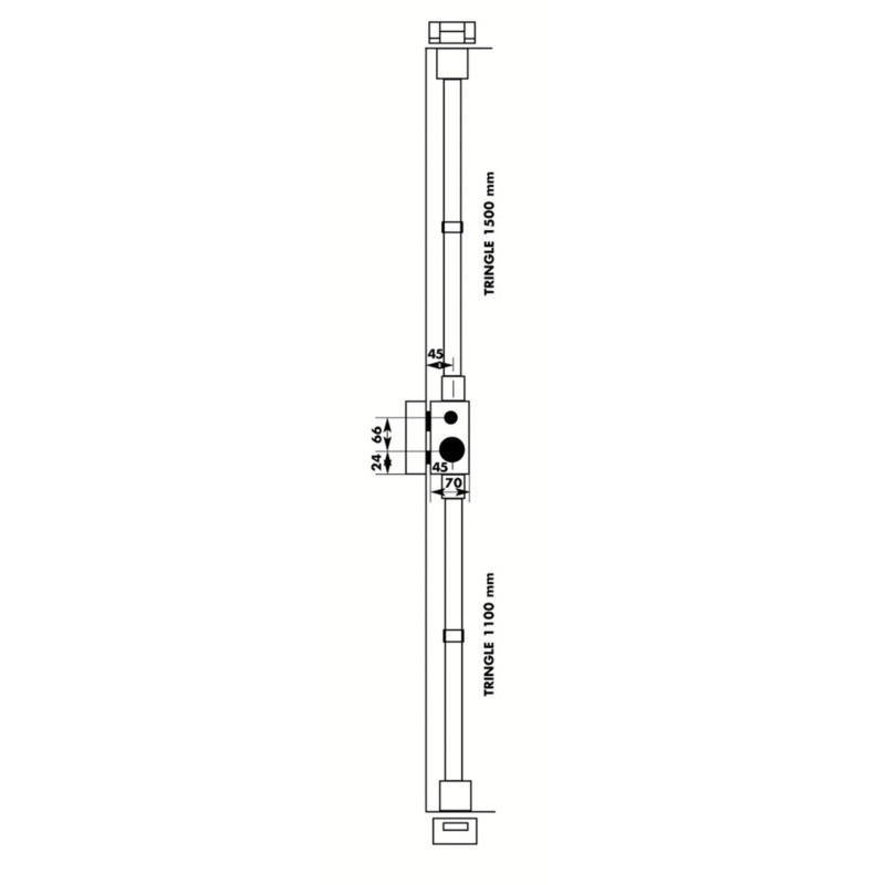 Serrure applique 3 points verticale à fouillot profil rond MULTILOCK - VACHETTE