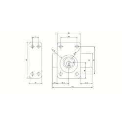 Verrou monopoint 2 entrée V136 RADIALIS - VACHETTE