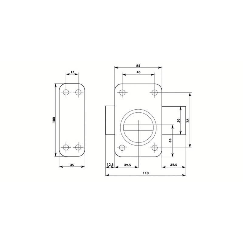 Paire de verrous monopoint à bouton V136 A2P* RADIALIS s'entrouvrant - VACHETTE