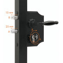 Serrure applique monopoint verticale fouillot profil européen portail battant LAKQ 40 fer - LOCINOX