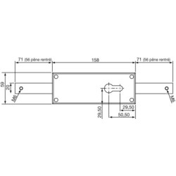 Coffre de serrure multipoint horizontale profil européen rideau métallique - VACHETTE