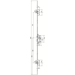 Serrure à encastrer 5 points axe 50 pêne dormant demi-tour clé i 5700 T204 - VACHETTE ASSA ABLOY