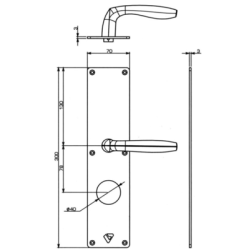 Demi-ensemble sur plaque à béquille A2P* EXCLUSIVE - VACHETTE ASSA ABLOY