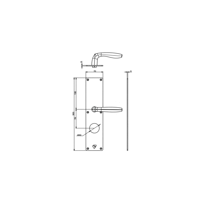 Demi-ensemble sur plaque à béquille A2P* EXCLUSIVE - VACHETTE ASSA ABLOY