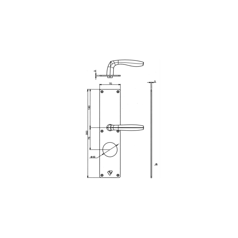 Demi-ensemble sur plaque à béquille A2P*** EXCLUSIVE - VACHETTE ASSA ABLOY