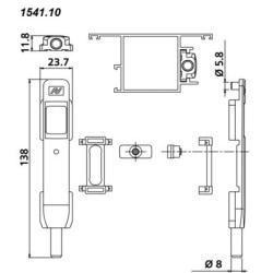 Verrou onglet court à clamer X porte 1541 - SAVIO
