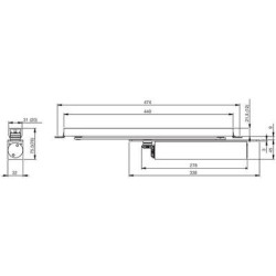 Bras coulisse pour ferme-porte DC840 - VACHETTE