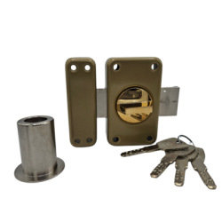 Verrou monopoint à bouton VEGA KESO 8000S OMEGA - VACHETTE