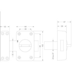 Verrou monopoint à bouton VEGA KESO 8000S OMEGA - VACHETTE