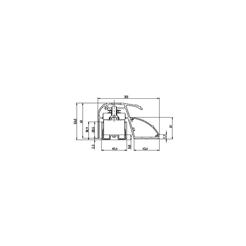 Bandeau ventouses 2x300 Kg 3000 mm BO600RP - CDVI