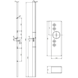 Serrure applique 5 points carénée à fouillot A2P* PROTECTIVE cylindre HDI+ - VACHETTE