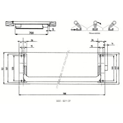 Serrure anti-panique barre 1 point avec plaque ECOBAR - VACHETTE