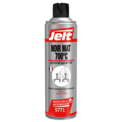 Peinture aérosol 650 ml noir mat 700°C - JELT