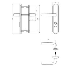 Ensemble sur plaque blindé EA195 SECUMAX ONE à béquille - VACHETTE