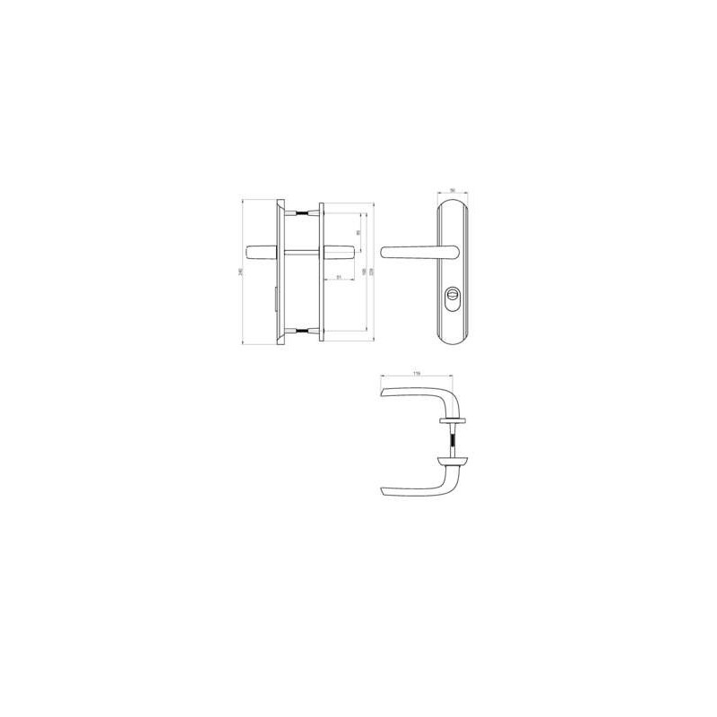 Ensemble sur plaque blindé EA195 SECUMAX ONE à béquille - VACHETTE