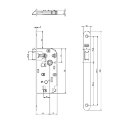 Serrure à encastrer monopoint axe 40 719 - MARC