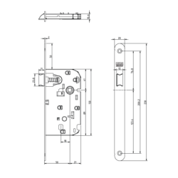 Serrure à encastrer monopoint axe 50 719 - MARC