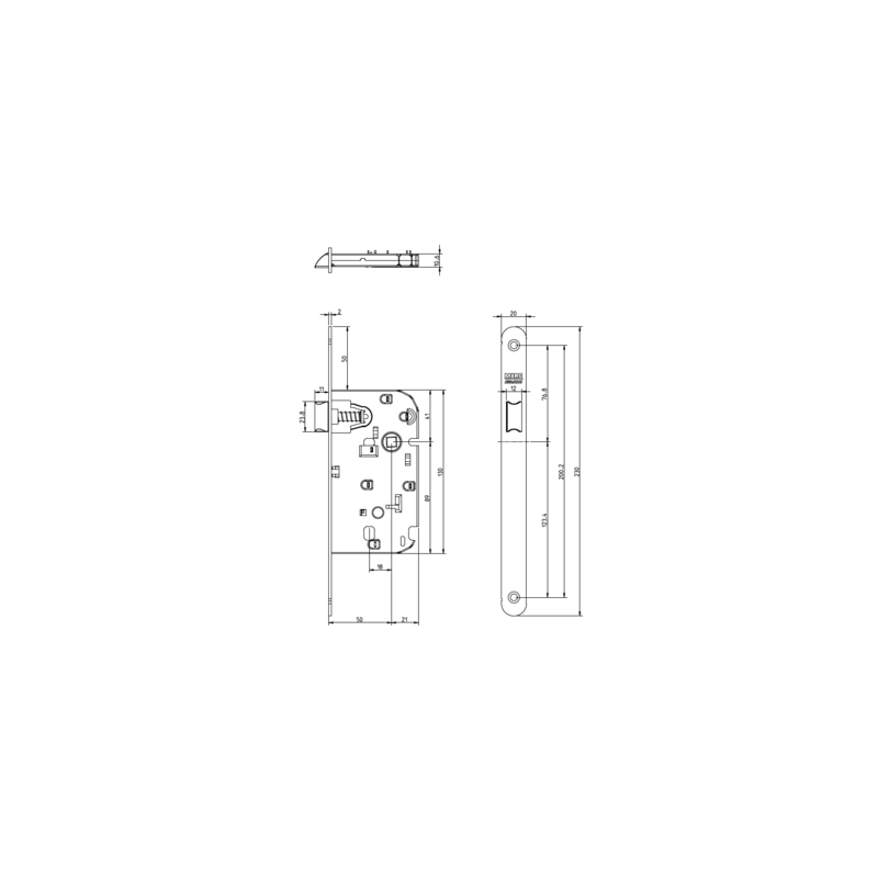 Serrure à encastrer monopoint axe 50 719 - MARC